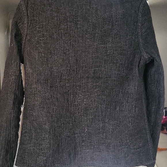 Chico's Black Jacket with Red Interior - Picture 2 of 5